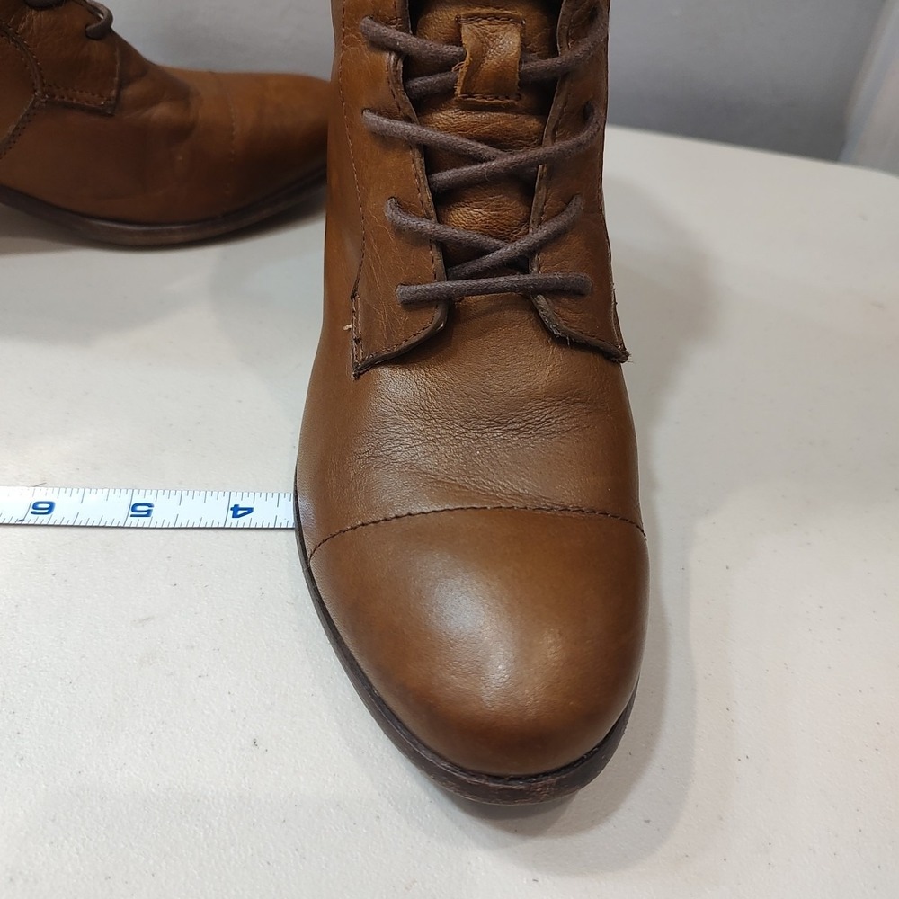 Frye Brown Leather Combat Boots - Picture 8 of 12